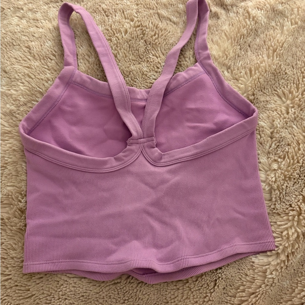 Purple Ribbed Tank Top - Picture 2 of 2